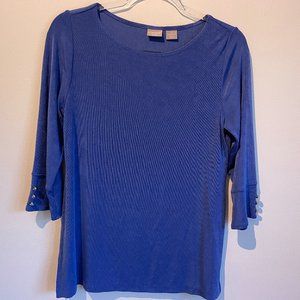Chicos Top periwinkle blue